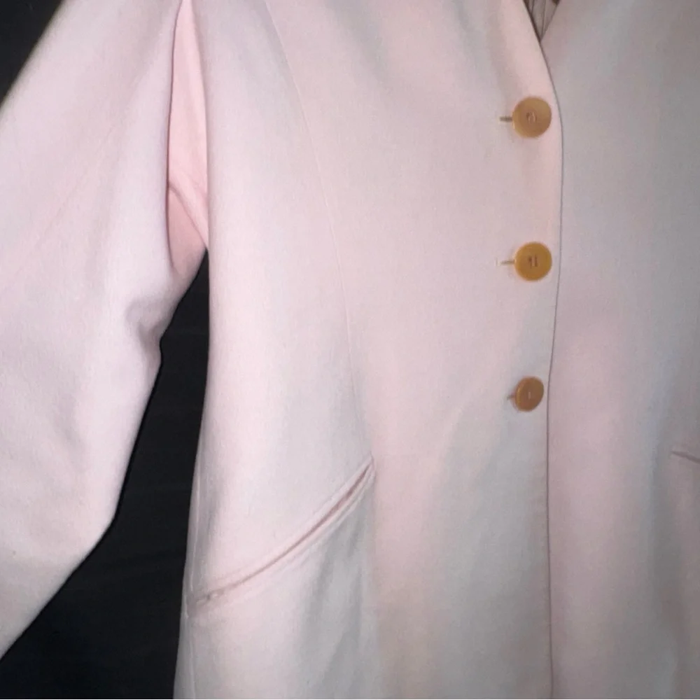 Jaegar Wool Silk Blend Pink 2 pc Skirt Suit Womens 10 Vintage British Luxury - Picture 5 of 16
